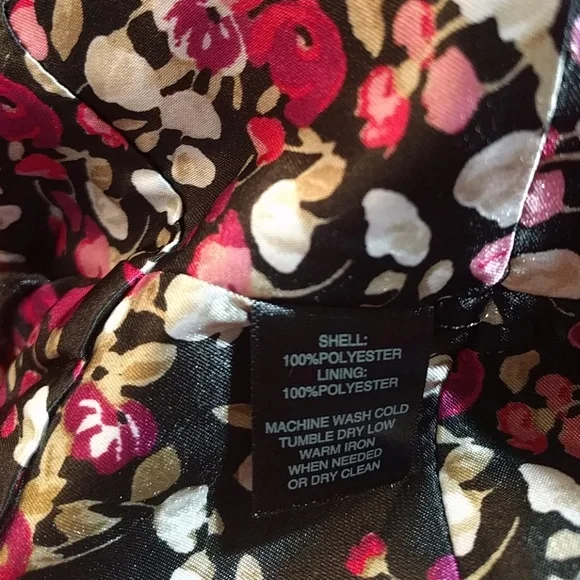 NWOT Satiny WHBM Black Cherry MultiFloral Dress - Picture 7 of 8